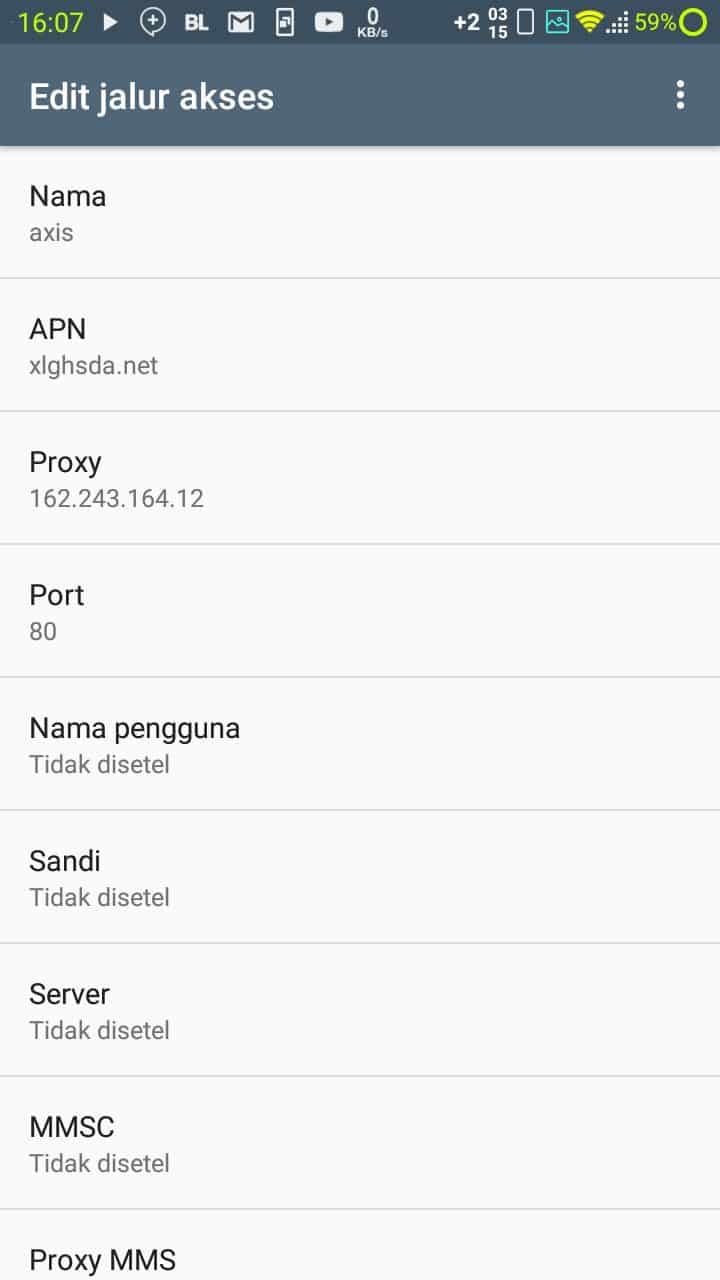 apn axis terbaik